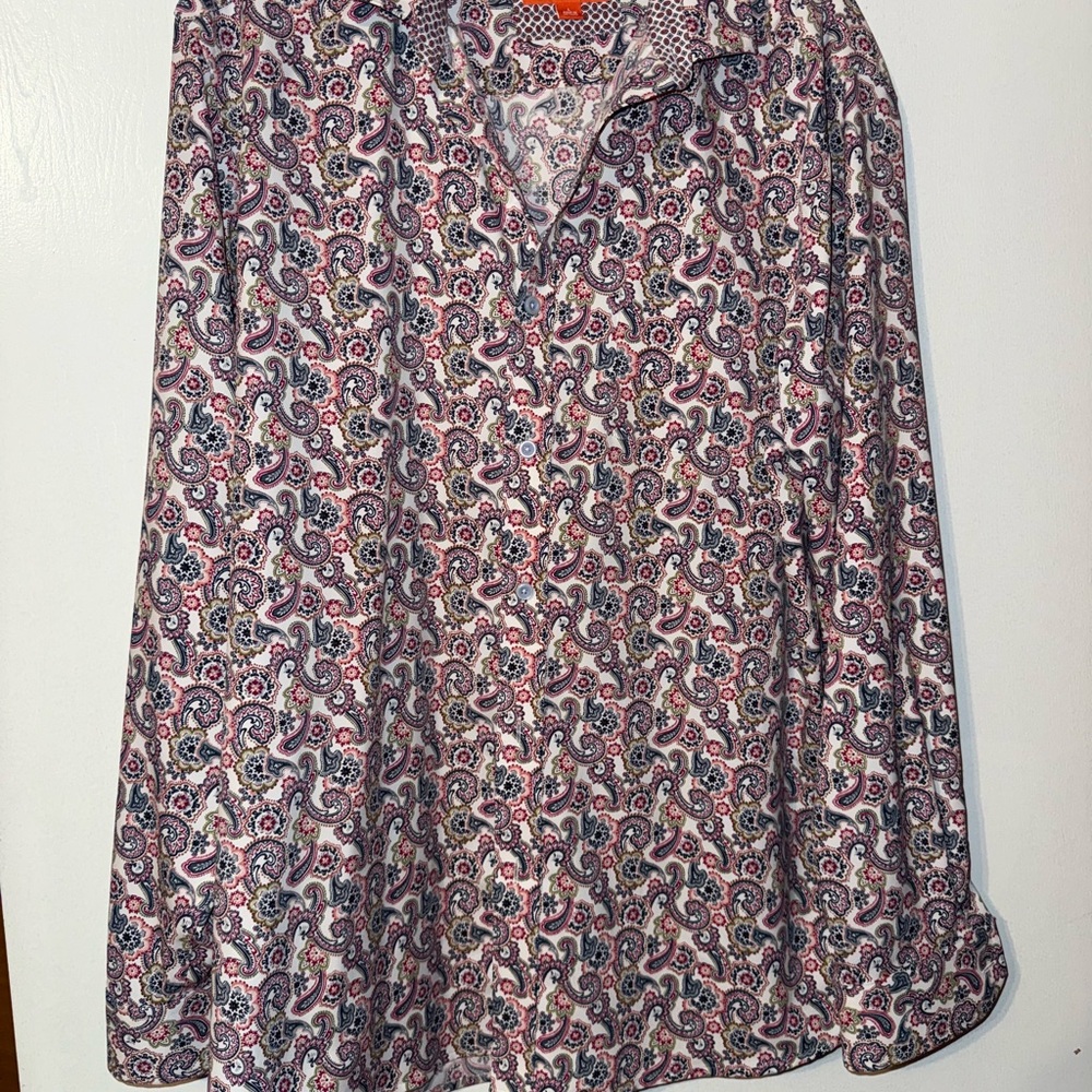 Johnston & Murphy Paisley Long Sleeve Shirt